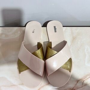 Melissa Gold and blush Sandals